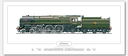 70000 Britannia Locomotive Print