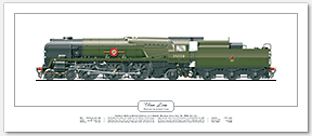 SR/BR No. 35028 Clan Line Locomotive Print