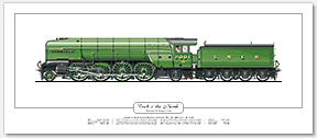 LNER P2/1 Class No. 2001 Cock o’ the North (H. N. Gresley) Steam Locomotive Print