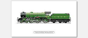LNER B17/4 Footballer Class (H. N. Gresley) Steam Locomotive Print