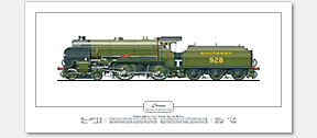 SR Schools Class No. 928 Stowe (R. E. L. Maunsell) Steam Locomotive Print