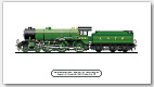 LNER B17/4 Footballer No 2851 (61651) Derby County (H. N. Gresley) Steam Locomotive Print